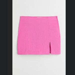 NWT H&M Short Linen-blend Skirt in Pink Women’s size 2